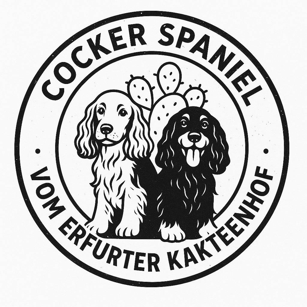 Logo rund Ccoker Spaniel vom Erfurter Kakteenhof